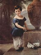 Francesco Hayez Portrait of Don Giulio Vigoni as a Child oil on canvas